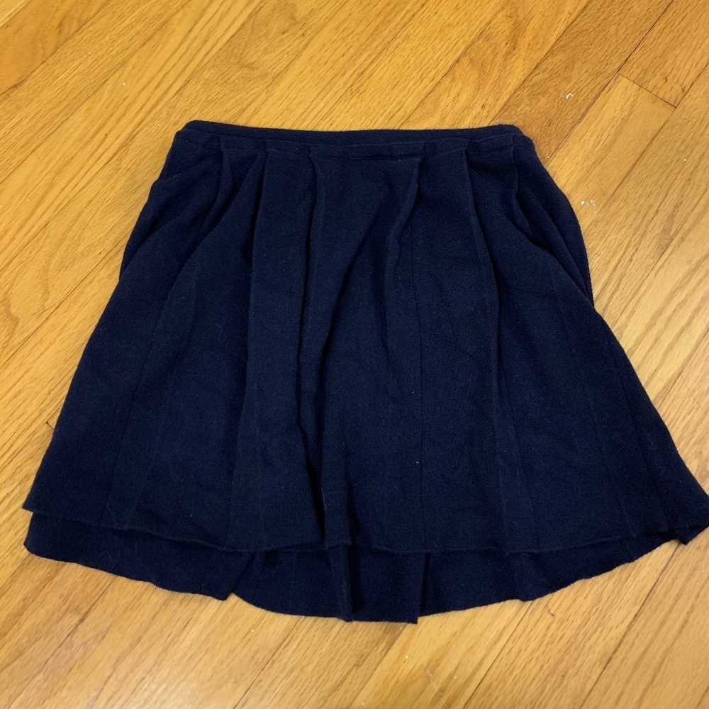 Kids Navy Pleated Skirt